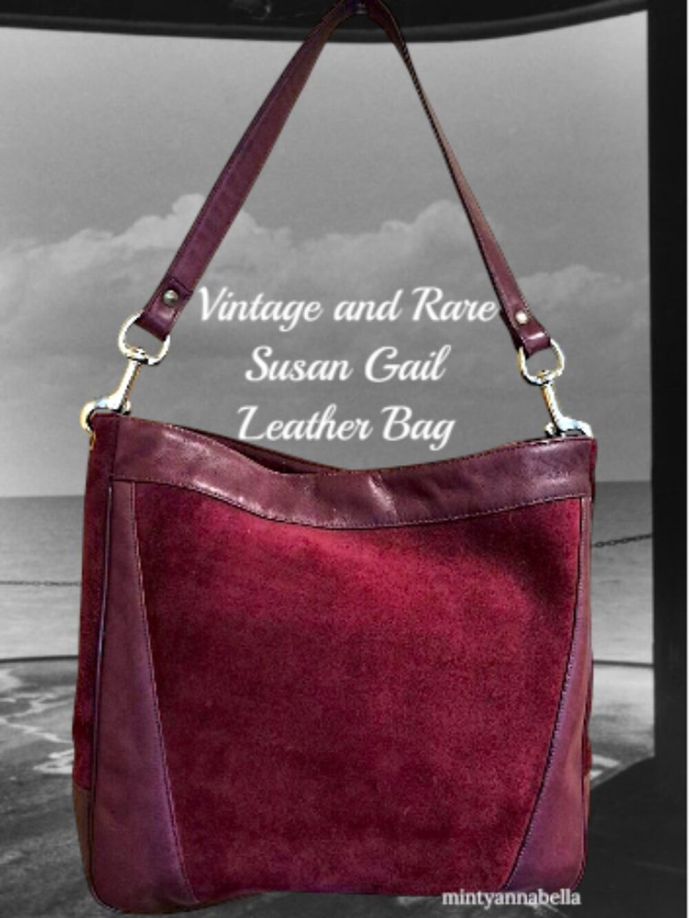 Susan Gail Leather Burgundy Maroon Bag